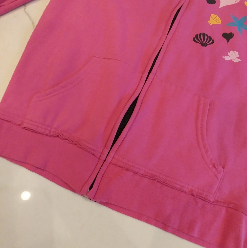 The Little Mermaid Disney Zip Hoodie Jacket Size L - Picture 4 of 6
